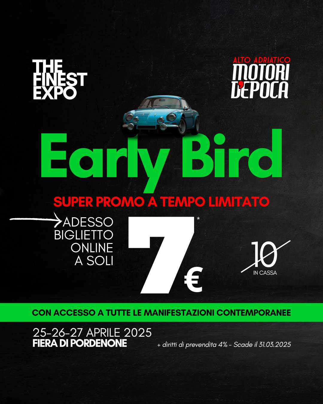 alto adriatico motori d'epoca - mde 2025 super promo 45 - pordenone